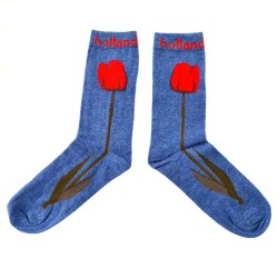 Sokken blauw rode tulpen holland Sokken blauw rode tulpen holland