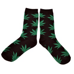 Sokken wiet cannabis zwart groen Sokken wiet cannabis zwart groen