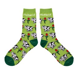 Socken mit Tulpen und Kühe Holland  Socken mit Tulpen und Kühe Holland