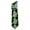 Tie silk black bouquet gray tulips green leaves