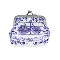 Purse Delft blue bicycle Amsterdam Purse Delft blue bicycle Amsterdam