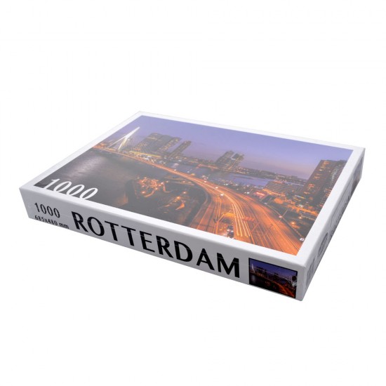Puzzle mit einem schönen bild der erasmus-brücke in rotterdam