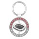 Metal key ring with Stadium De Kuip and the slogan Stronger Through Strijd 1908 on a large sturdy key ring