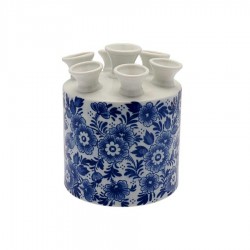 Tulpenvase Delfter blauer Zylinder Blumenmuster Tulpenvase Delfter blauer Zylinder Blumenmuster