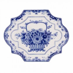 Royal Delft Wandteller Applikation Korb Blumen Delfter Blau Royal Delft Wandteller Applikation Korb Blumen Delfter Blau