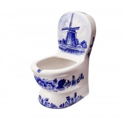 Aschenbecher Delfter blaue Toilettenschüssel Windmühle Aschenbecher Delfter blaue Toilettenschüssel Windmühle