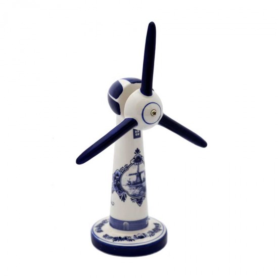 Windmühle windenergieanlage delfter blau gross 18-cm