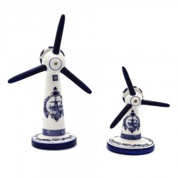 Windmill - wind turbine - Delft blue small 13-cm Windmill - wind turbine - Delft blue small 13-cm