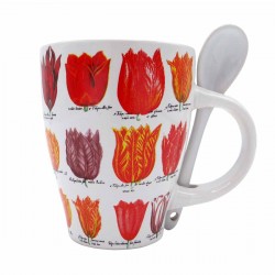 Tasse Becher Löffel Vintage Tulpen Geschenkbox Tasse Becher Löffel Vintage Tulpen Geschenkbox