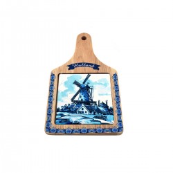 Kaasplankje holland tegel stellingmolen Delfts blauw klein Kaasplankje holland tegel stellingmolen Delfts blauw klein