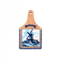 Kaasplankje holland tegel stellingmolen Delfts blauw klein Kaasplankje holland tegel stellingmolen Delfts blauw klein