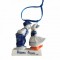 Kussend paar delfts blauw kersthanger