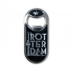 Magneet flesopener Rotterdam retro zwart