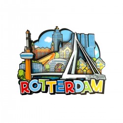 Magnet Rotterdam Skyline MDF Farbe Comic buchstabe Magnet Rotterdam Skyline MDF Farbe Comic buchstabe