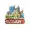 Magnet Rotterdam Skyline MDF-Farbe Retro-Buchstabe