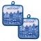 Pot holder Delft blue canal houses Amsterdam square set of 2