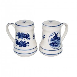 Salt and pepper set beer mug Delft blue Salt and pepper set beer mug Delft blue