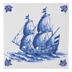 Royal Delft - Fliese schiff 102 Delfter Blau Royal Delft - Fliese schiff 102 Delfter Blau