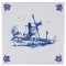Royal Delft - Fliese Windmühle 802 Delfter Blau