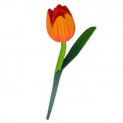 Tulpe holz mit stiel 36 cm gelb orange Tulpe holz mit stiel 36 cm gelb orange