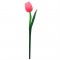 Houten tulp op steel 36 cm roze