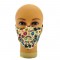 Face mask yellow flower power bicycle