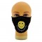 Face mask black yellow smiley