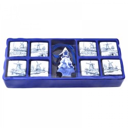 Chocolade cadeau Delfts blauw tegeltjes kerstboom Chocolade cadeau Delfts blauw tegeltjes kerstboom
