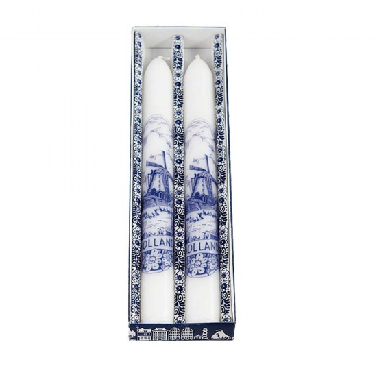 Kaarsen delfts blauw made in holland 24 cm holland cadeaus holland souvenirs nederlandse geschenken Kaarsen delfts blauw made in holland 24 cm