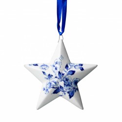 Christmas pendant star flowers Delft blue Christmas pendant star flowers Delft blue