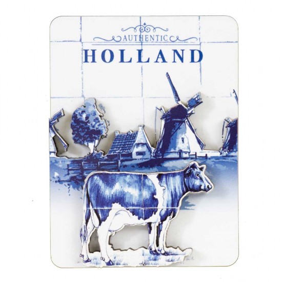 Magneet authentic Holland 3-laags blauw