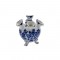 Tulpenvaas delfts blauw 7 armen bloem decor klein
