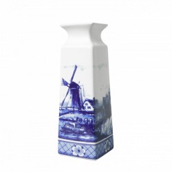 Vase delfter blau muhle landschaft rechteckig gross Vase delfter blau muhle landschaft rechteckig gross