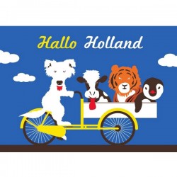 Ansichtkaart hallo holland fiets modern Ansichtkaart hallo holland fiets modern