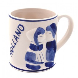 Becher delfter blau holland küssendes paar 3d Becher delfter blau holland küssendes paar 3d