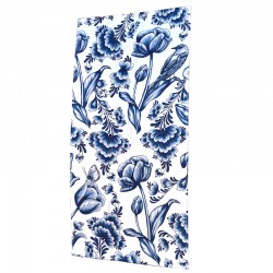 Handdoek delfts blauw tulp bloem vogel Handdoek delfts blauw tulp bloem vogel