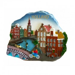 Fridge magneet scene holland city 2d Fridge magneet scene holland city 2d