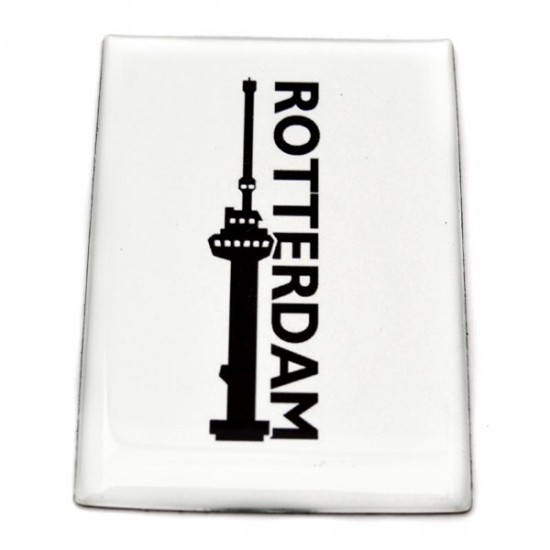 Fridge magnet rotterdam euromast black white epoxy rotterdam gifts holland souvenirs nederlandse geschenken Fridge magnet rotterdam euromast black white epoxy