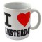 Mug love amsterdam heart white red black