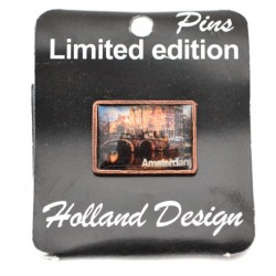 Pin brosche amsterdam brücke dämmerung Pin brosche amsterdam brücke dämmerung