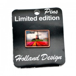 Pin brooch holland tulip field windmill Pin brooch holland tulip field windmill