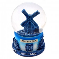 Schneekugel amsterdam holland windmühle blau Schneekugel amsterdam holland windmühle blau