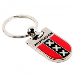 Schlüsselring amsterdam logo chrome circel Schlüsselring amsterdam logo chrome circel
