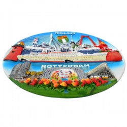 Wall plate rotterdam souvenirs 3d color