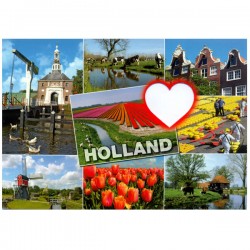 Postkarte holland a6 ausschnitt hart  - st846 Postkarte holland a6 ausschnitt hart  - st846