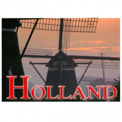 Ansichtkaart holland a6 molens schemer - st845 Ansichtkaart holland a6 molens schemer - st845