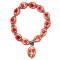 Bracelet delft ceramics orange red tulips