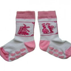Baby socks delft pink print anti slip Baby socks delft pink print anti slip