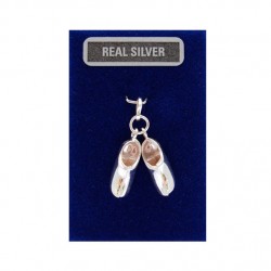 Charme silber 2 clogs 15 mm Charme silber 2 clogs 15 mm