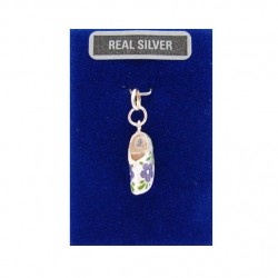 Silver charm cloggy flower purple 15 mm Silver charm cloggy flower purple 15 mm